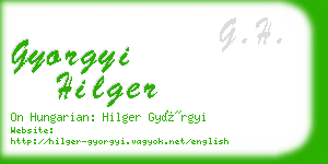 gyorgyi hilger business card
